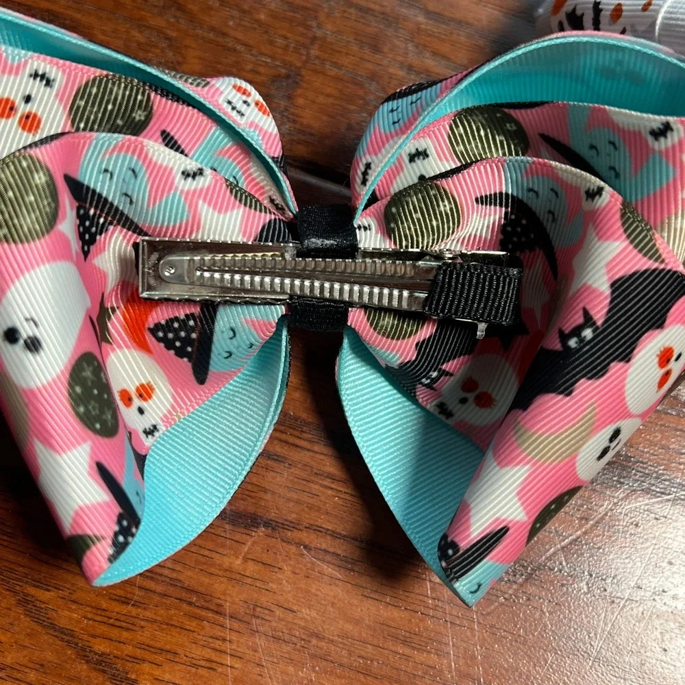 Halloween Hairbow Bundle, Ribbon Hair‎ Clips for Girls, Fall Hair Accessories